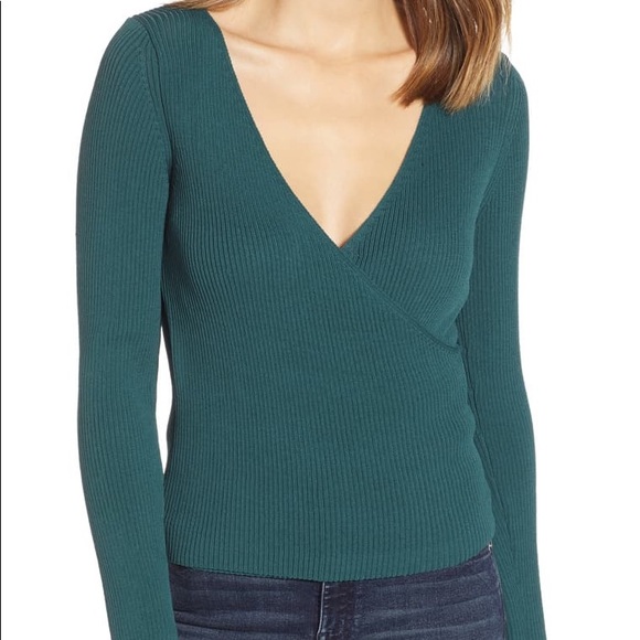 Leith V-Neck Reversible Cardigan Teal Sweater - Picture 9 of 9